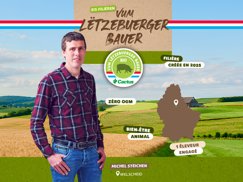 Du porc bio luxembourgeois dans votre assiette ! Du porc bio luxembourgeois dans votre assiette !