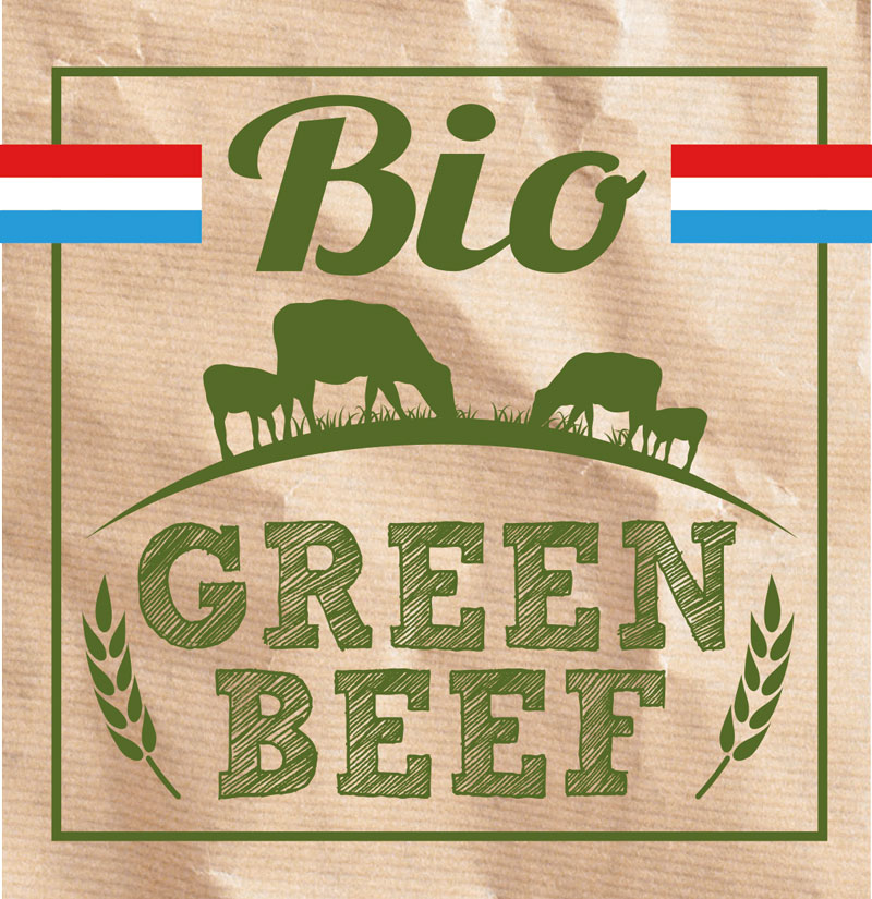 Label green beef