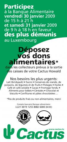 Flyer banque alimentaire