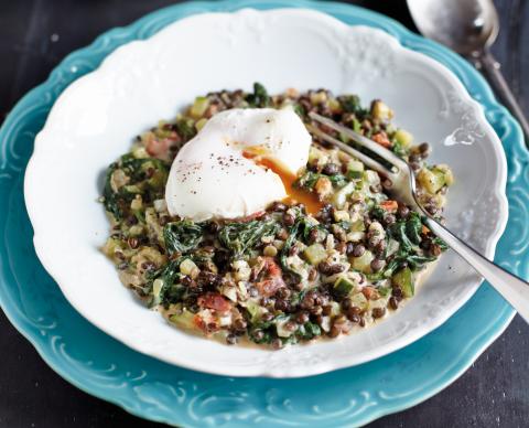 Salade de lentilles à l'œuf poché .jpeg