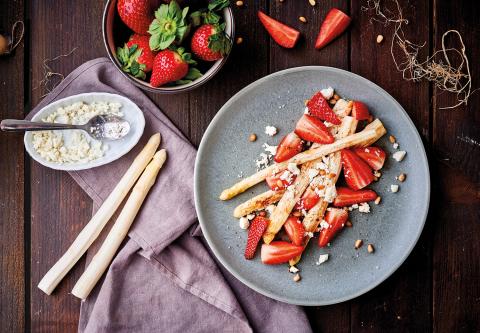 Salade asperges feta